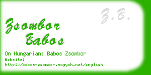 zsombor babos business card